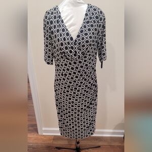 LAUREN - RALPH LAUREN BLACK & WHIRE DRESS (sz 12)